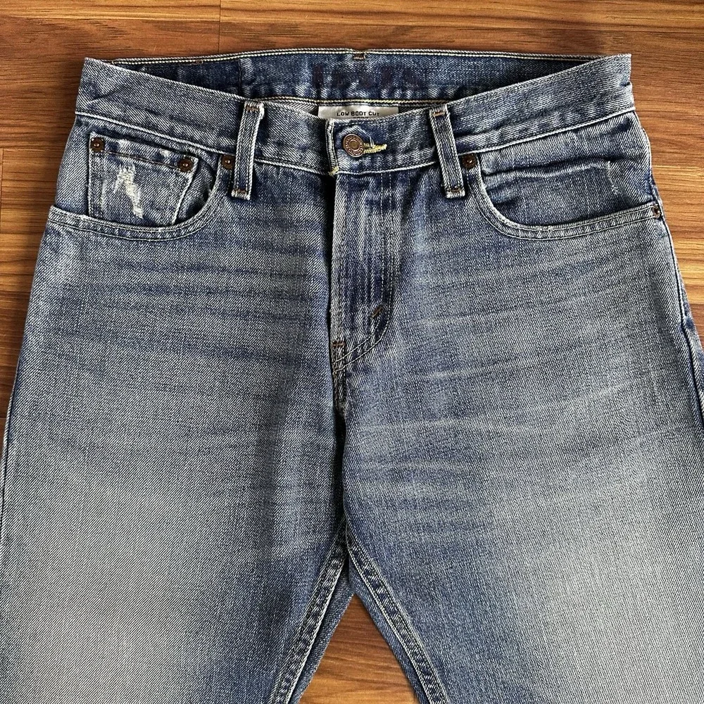 Vintage Y2K Levis 527 Jeans Mens 29x30* Low Rise Bootcut Cowboy Denim Wash Faded